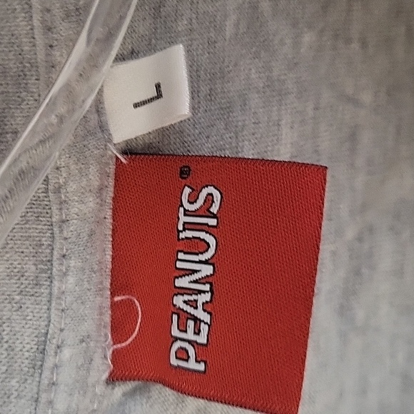 PEANUTS SNOPY PISA Italia Girls Large Short-Sleeved T-Shirt Size LG Gray and Red - Picture 2 of 5